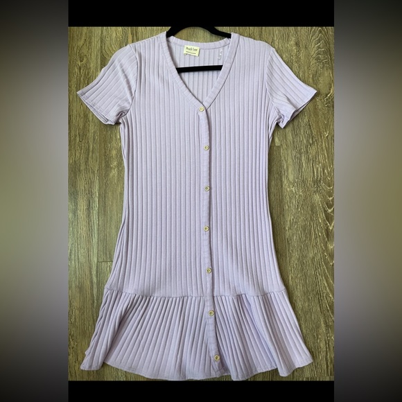 💜Button Up Ribbed Dress💜 - Picture 3 of 4